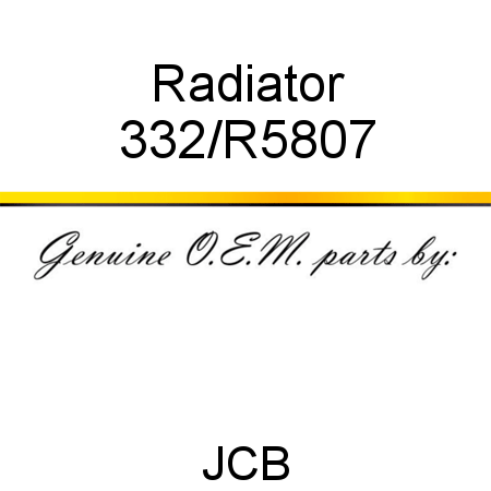 Radiator 332/R5807