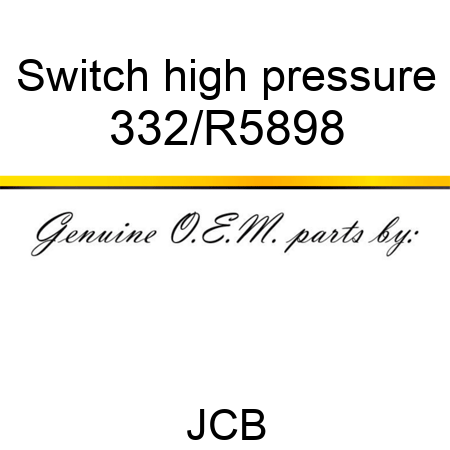 Switch, high pressure 332/R5898