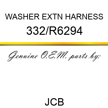 WASHER EXTN HARNESS 332/R6294