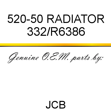 520-50 RADIATOR 332/R6386