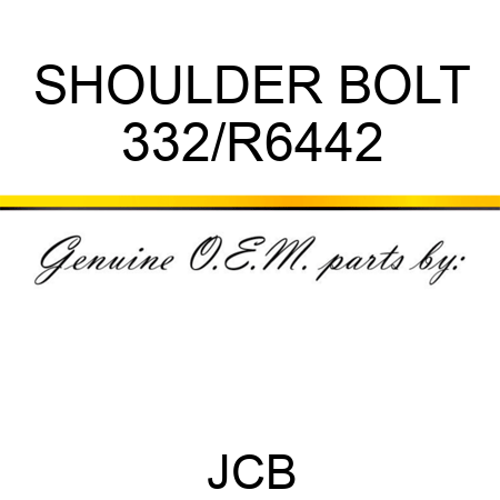 SHOULDER BOLT 332/R6442