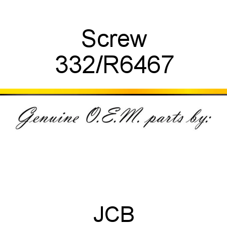 Screw 332/R6467