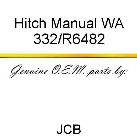 Hitch, Manual WA 332/R6482