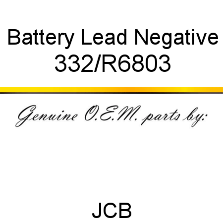 Battery, Lead Negative 332/R6803
