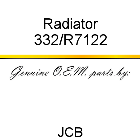 Radiator 332/R7122