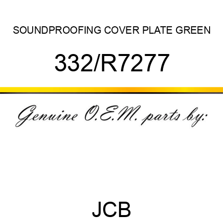 SOUNDPROOFING COVER PLATE GREEN 332/R7277