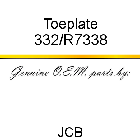 Toeplate 332/R7338