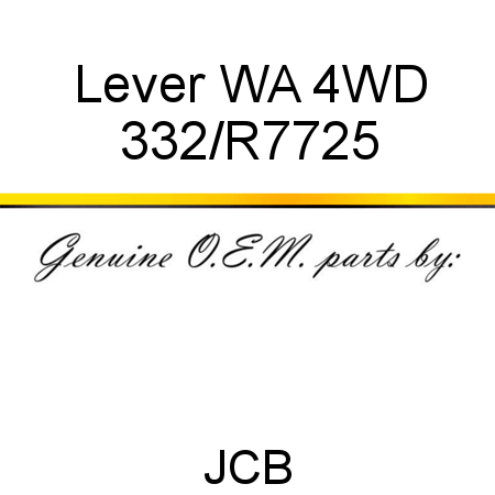 Lever, WA 4WD 332/R7725