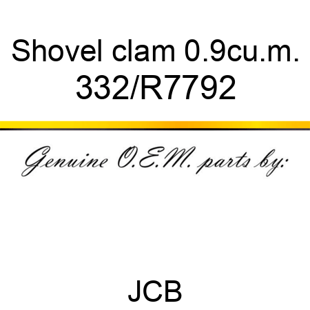 Shovel, clam, 0.9cu.m. 332/R7792