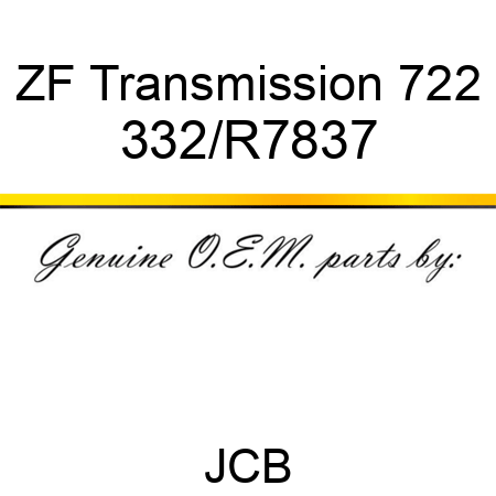 ZF Transmission 722 332/R7837