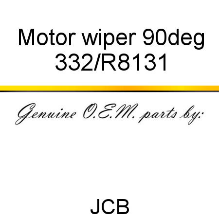 Motor, wiper, 90deg 332/R8131