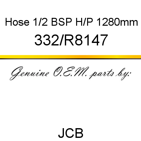 Hose, 1/2 BSP H/P 1280mm 332/R8147