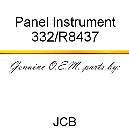 Panel, Instrument 332/R8437