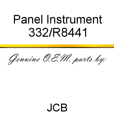 Panel, Instrument 332/R8441