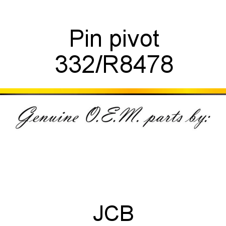 Pin, pivot 332/R8478
