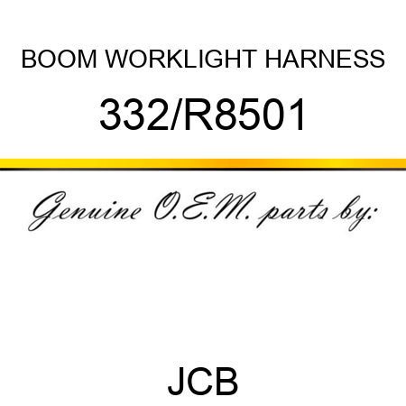 BOOM WORKLIGHT HARNESS 332/R8501