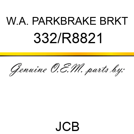 W.A. PARKBRAKE BRKT 332/R8821