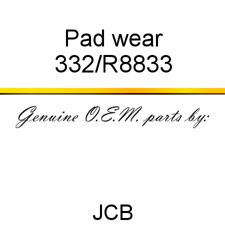Pad, wear 332/R8833