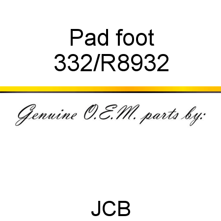 Pad, foot 332/R8932