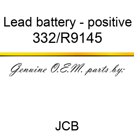 Lead, battery - positive 332/R9145