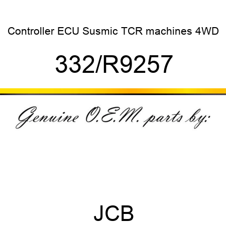 Controller, ECU Susmic, TCR machines 4WD 332/R9257