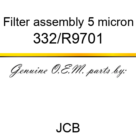 Filter, assembly, 5 micron 332/R9701