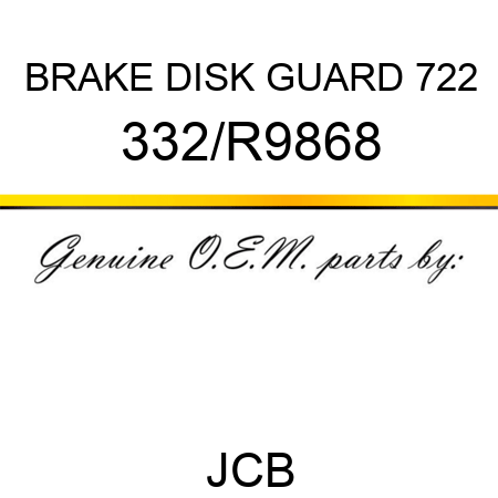 BRAKE DISK GUARD 722 332/R9868