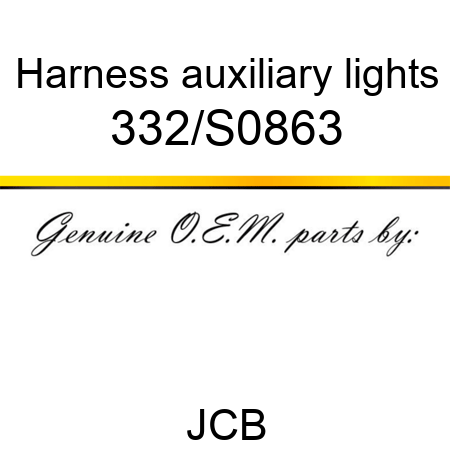 Harness, auxiliary lights 332/S0863