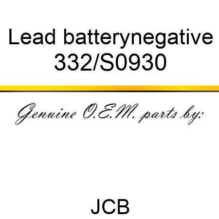 Lead, battery,negative 332/S0930