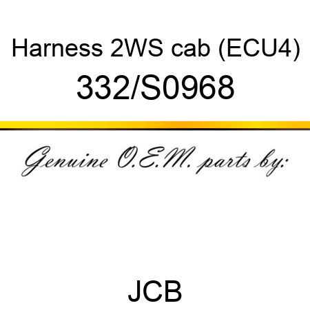 Harness, 2WS cab (ECU4) 332/S0968