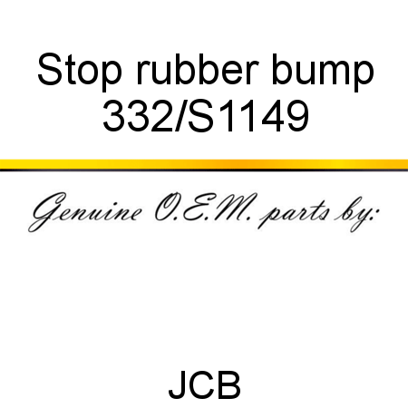 Stop, rubber bump 332/S1149