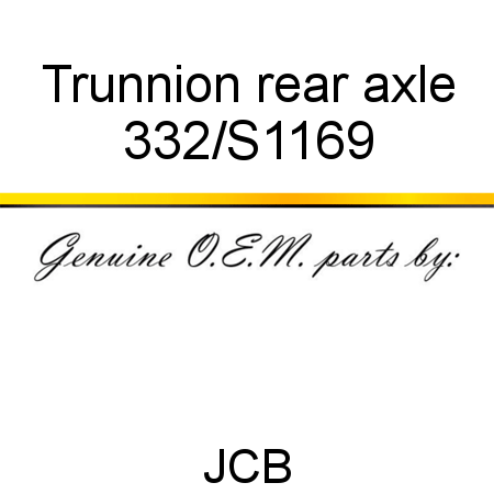 Trunnion, rear axle 332/S1169