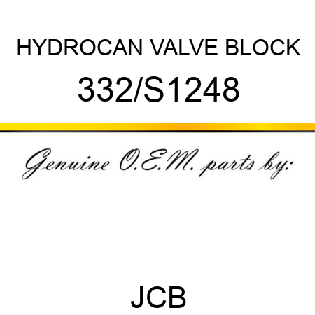 HYDROCAN VALVE BLOCK 332/S1248