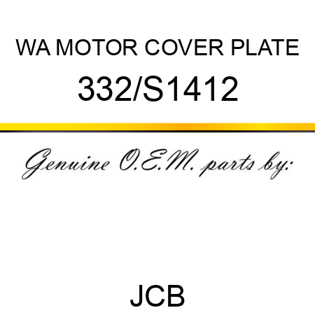 WA MOTOR COVER PLATE 332/S1412