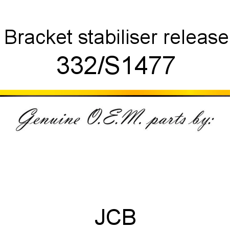 Bracket, stabiliser release 332/S1477