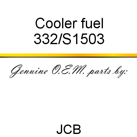 Cooler, fuel 332/S1503