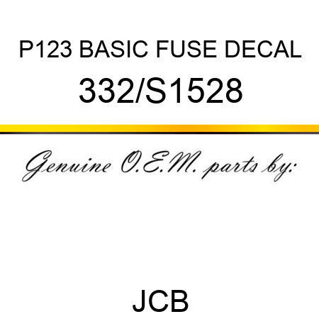 P123 BASIC FUSE DECAL 332/S1528