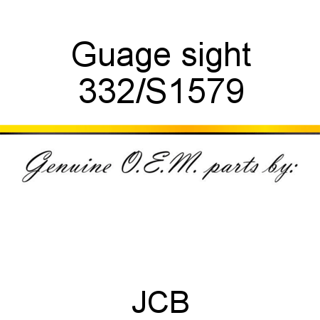 Guage, sight 332/S1579