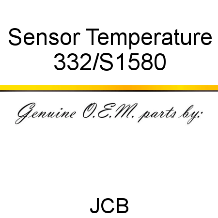 Sensor, Temperature 332/S1580