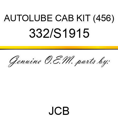 AUTOLUBE CAB KIT (456) 332/S1915