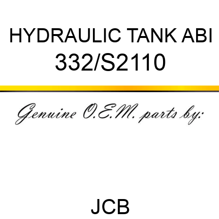 HYDRAULIC TANK ABI 332/S2110