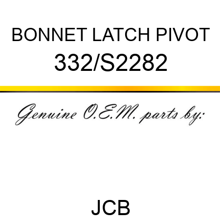 BONNET LATCH PIVOT 332/S2282