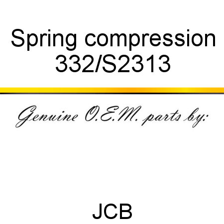 Spring, compression 332/S2313