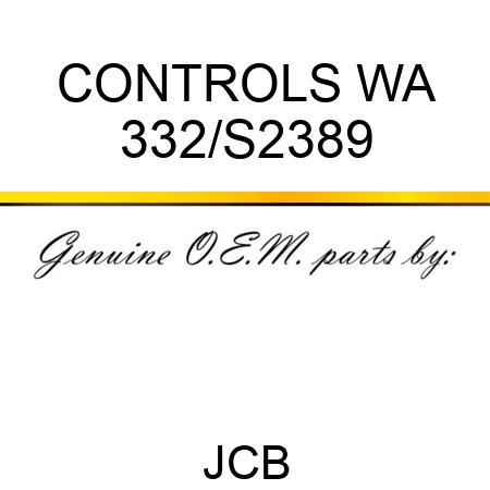 CONTROLS WA 332/S2389