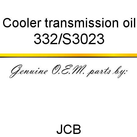 Cooler, transmission oil 332/S3023