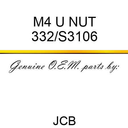 M4 U NUT 332/S3106