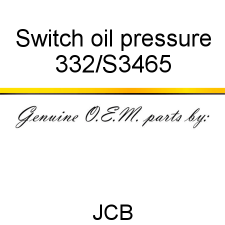 Switch, oil pressure 332/S3465