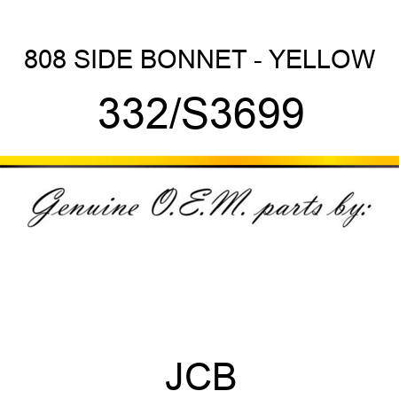 808 SIDE BONNET - YELLOW 332/S3699