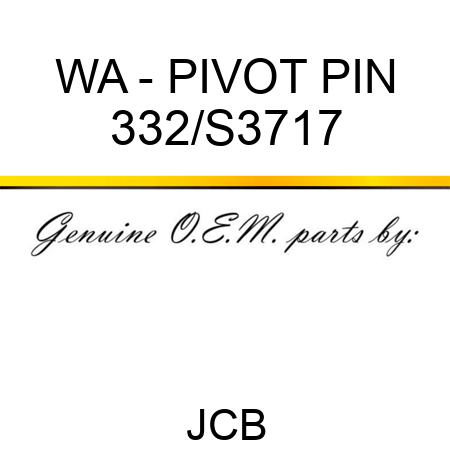 WA - PIVOT PIN 332/S3717