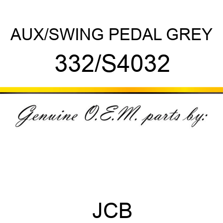 AUX/SWING PEDAL GREY 332/S4032